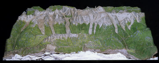 Relief of the Mont Blanc from Charles-François Exchaquet
