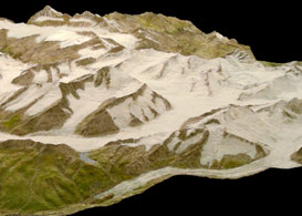 Relief of the Bernese Oberland and the Valais from Eduard Beck