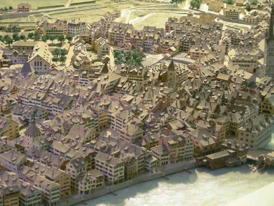 Model of the city of Zurich (Switzerland)