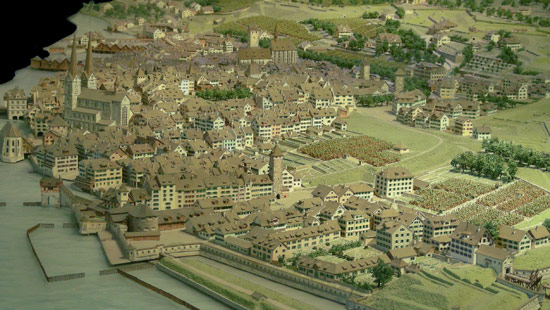Model of the city of Zurich (Switzerland)